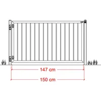 Plus Einzeltor Basic Stahl 150 × 85 cm schwarz