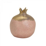 mitienda mit Liebe gemacht Vase aus Keramik Granatapfel Pink/Rosa, Gold, Blumenvase, Dekovase, Handmade