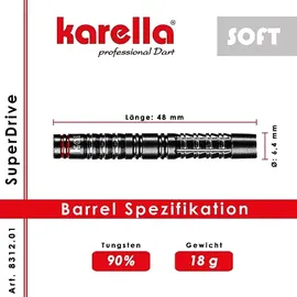 KARELLA Softdart "SuperDrive",schwarz,18 g