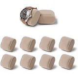 TAWBURY Bayswater Uhrenbox-Kissen, Größe XS, 16,5 cm Umfang, 55 mm Breite, kompatibel mit Bayswater Uhrenbox mit 8 Schlitzen, Taupe, 8 Stück