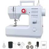 DEWIN - 20 Stiche Mini-Nähmaschine Multifunktionale Haushalts-Elektronähmaschine mit Fußpedal