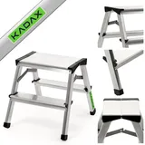 Kadax Trittleiter Klappleiter aus Aluminium bis 125 kg, 2 Stufen