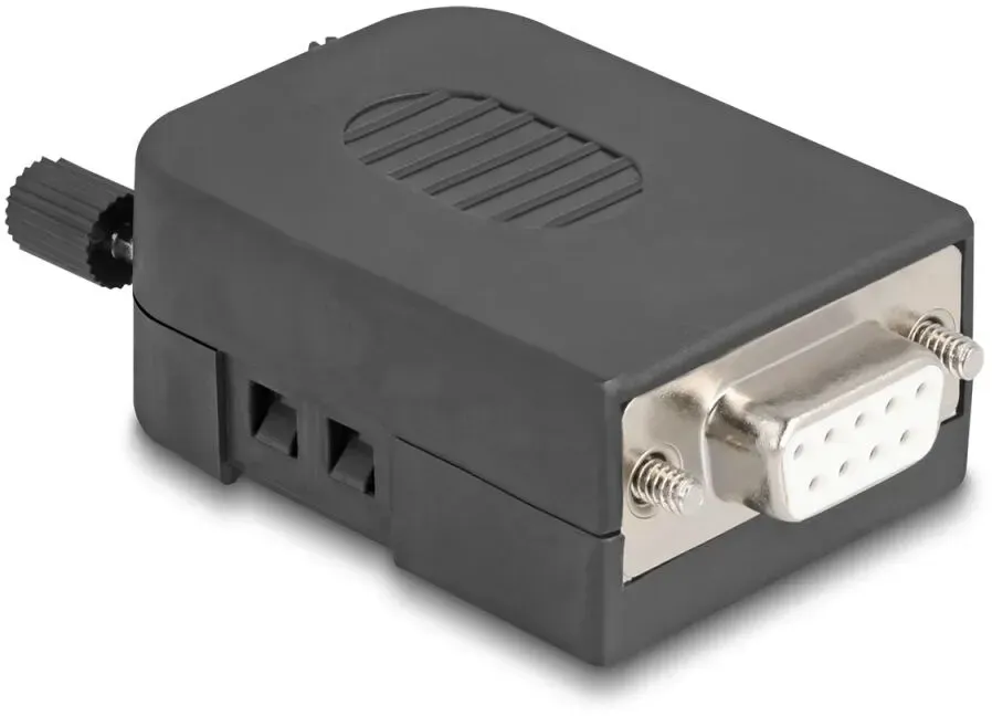 DeLOCK 90655 Drahtverbinder D-Sub 9, 3 pin terminal block Schwarz, Grau