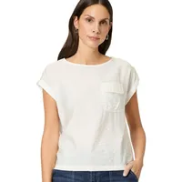 Zero Shirt mit Klappentasche in Offwhite | Gr.: 36