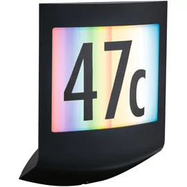 Paulmann Außenwandleuchte Kunststoff 198x71mm 1 Stk. RGBW 8,2W 550lm IP44 Dämmerungssensor anthrazit