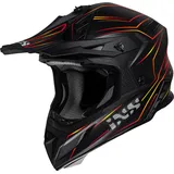 IXS iXS189FG 2.0 Motocrosshelm - Matt Schwarz/Rot/Gelb - XXL)