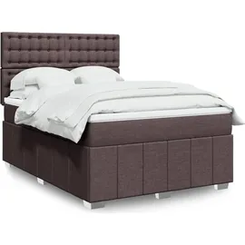 vidaXL Boxspringbett 140 x 200 cm Dunkelbraun