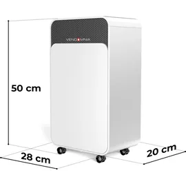 Vendomnia Luftentfeuchter - 16L/Tag, 2L Behälter, bis 30 m2, elektrisch, LED Display, Timer, Wäschetrocknung, Auto-Modus - Raument