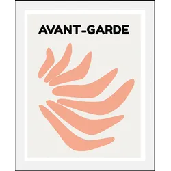 Bild QUEENCE "Avant-Garde III", rosa (farbe rahmen: schwarz, farbe bild(er): rosa), B:50cm H:70cm, Acrylglas, Papier, Holz, Bilder, gerahmt