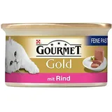 Gourmet Purina Gold Zarte Pastete Rind 24 x 85g