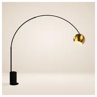 s.luce Ball Design-Bogenlampe mit Marmorfuß modern