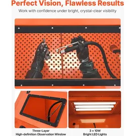 Vevor Sandstrahlkabine Stahl 926 L orange