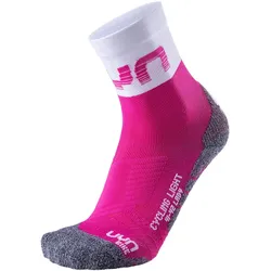 UYN Cycling Light Fahrradsocken mit Cool-Air-Flow Technologie aus Natex Damen pink/white 39-40