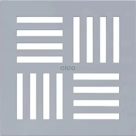 alcadrain Design Rost 143×143 mm Grau für Bodenablauf