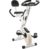 Bigzzia Heimtrainer, Klappbar Heimtrainer, Fahrrad Heimtrainer, Ergometer Heimtrainer, Fitnessbike mit Rückenlehne, Magnetische Faltbares Fitnessf... - Weiß