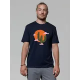 wat? APPAREL T-Shirt Kaktus im Sonnenuntergang in Dunkelblau | Gr.: 60