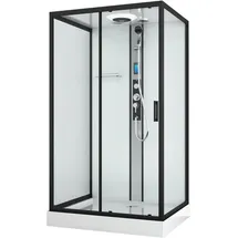 SANOTECHNIK Komplettdusche BOSTON, BxT: 120x90 cm, Einscheibensicherheitsglas schwarz
