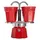 Bialetti Mini Express 90 ml 2 Tassen Rot/Weiß