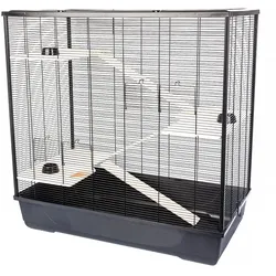 INTERZOO Davis + Holzkäfig für Nager 100 cm schwarz