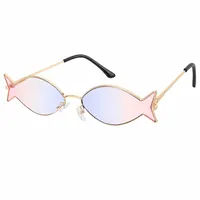jojofuny Lustige Fisch Sonnenbrille: Hawaii Luau Partybrille Fisch Kostüm für Damen & Herren - Witzige Tropische Sommer Brille für Strand, Karneval & Meerjungfrau Kostüm - Sonne & Spaß Foto-Requisit - 5,82 x 5,70 x 1,49 Zoll