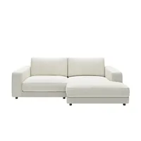 Jette Home Ecksofa in Cord Sila ¦ weiß ¦ Maße (cm): B: 250 H: 85 T: 170