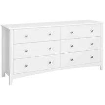 VCM ebuy24 Mulon Kommode 6 Schubladen Weiß Rein