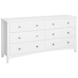 VCM ebuy24 Mulon Kommode 6 Schubladen Weiß Rein