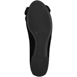 TAMARIS Damen Ballerina Leder flach, schwarz, 39 EU