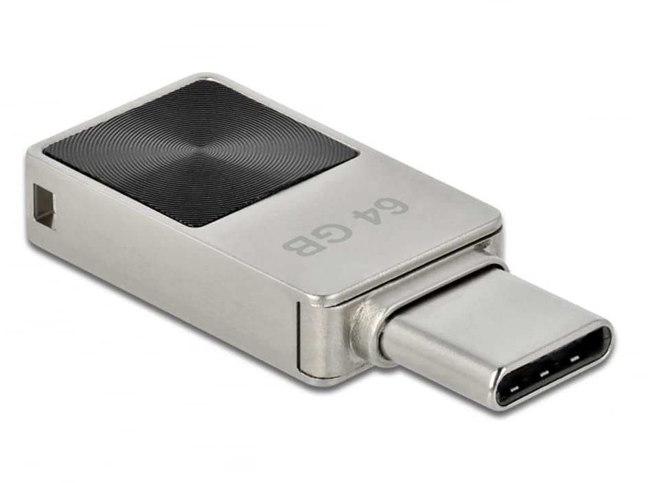 Delock Mini USB 3.2 Gen 1 USB-C Speicherstick 64 GB - Metallgehäuse 54084 Silber