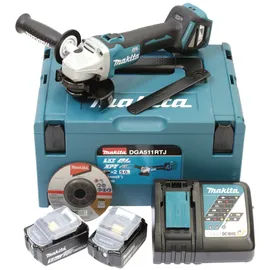 Makita DGA511RTJ inkl. 2 x 5,0 Ah + Makpac Gr. 3