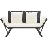 vidaXL Gartenbank 117 x 65 x 80 cm Schwarz