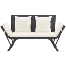 vidaXL Gartenbank 117 x 65 x 80 cm Schwarz