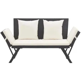 vidaXL Gartenbank 117 x 65 x 80 cm Schwarz