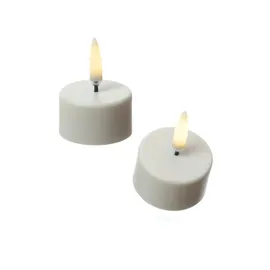 uYuni LED Mini Teelichter 2 St. 4 cm weiß