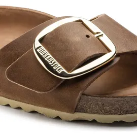 Birkenstock Madrid Big Buckle Nubukleder geölt schmal cognac 36