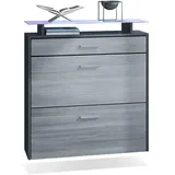 Vladon Loret 89 x 104 x 23 cm anthrazit matt / anthrazit