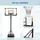 sportnow Basketballkorb Schwarz 182 -213 cm