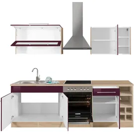 kochstation Küchenzeile KS-Eton 240 cm lila