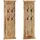 vidaXL Garderobe 2 Stk. Massivholz Mango 38 x 100 cm Braun