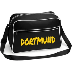 multifanshop Retrotasche - Dortmund - Textmarker - Druck gelb - Tasche