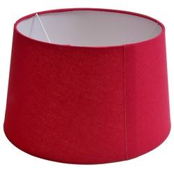 B&S Lampenschirm Lampenschirm rund aus Stoff H 16 x Ø 25 cm für Tisch - Stehlampen rot