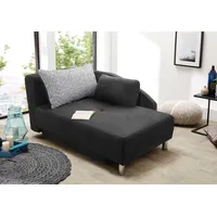 Jockenhöfer GRUPPE "Roy", grau (dunkelgrau), B:149cm H:80cm T:90cm, Struktur (57% Polypropylen, 42% Polyester);Kissen: 57, 7% Polypropylen, 42, 3% Polyester, Sofas, Chaiselongue mit Bettfunktion und Bettkasten, inklusive Federkern