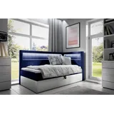 Fun Möbel Kinderbett Fabian 92 x 214 cm Holz hochglänzend blau/weiß