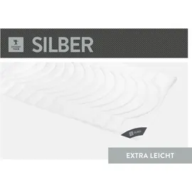 SPESSARTTRAUM Faserdecke Silber extra leicht, Füllung: 100% Polyester 135x200, cm