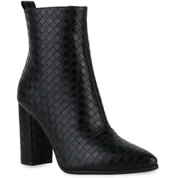 Damen Klassische Stiefeletten in Schwarz Muster