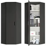 mokebo Eckschrank 64 x 180 x 34 cm Schwarz