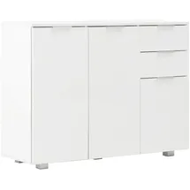 vidaXL Sideboard Hochglanz-Weiß 107x35x80,5 cm