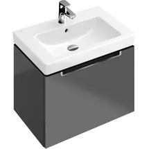Villeroy & Boch Subway 2.0 Waschtischunterschrank 1 Auszug, Griff chrom, Glossy Grey