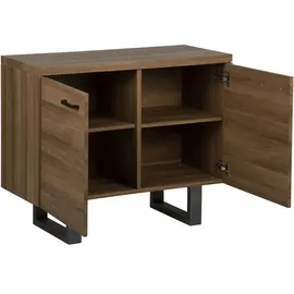 Beliani Schrank Timber Dunkelbraun