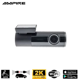 AMPIRE Electronics AMPIRE DC2-PRO | Dual-Dashcam in 2K (Quad HD) Auflösung, WiFi und GPS